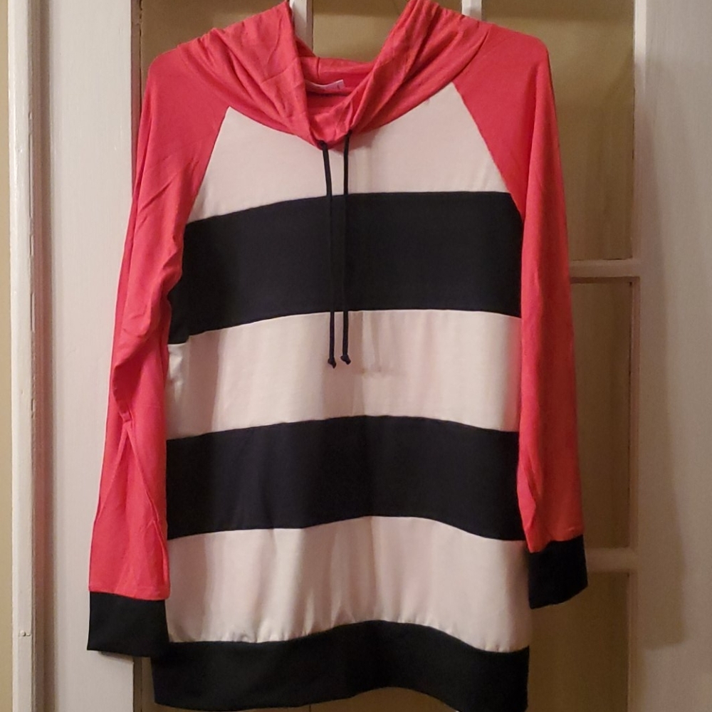 Coco and Main cowl neck pullover sweatshirt.